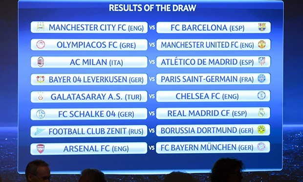 CHAMPIONS LEAGUE DRAW: knockout stage ��� as it happened | Gregg.