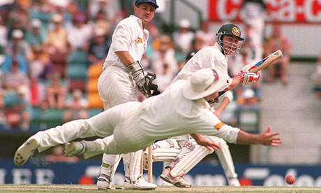 Australia's Michael Slater bats against England in 1994
