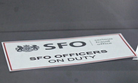 The Serious Fraud Office is 'following closely emerging allegations' relating to some Fifa officials