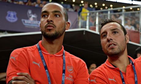 Theo Walcott, left, and Santi Cazorla