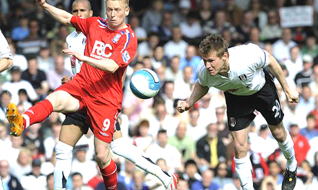 Brian McBride scores against Birmingham