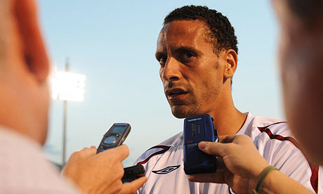 Rio Ferdinand talks to journalists