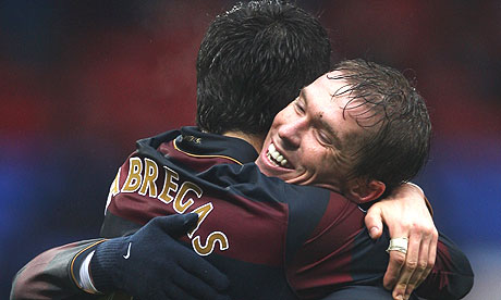 Alex Hleb and Cesc Fabregas