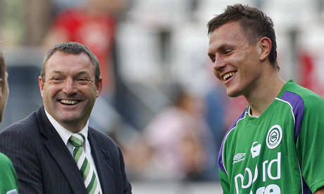Ron Jans, the coach, and Ondrej Svejdik of FC Gronigen