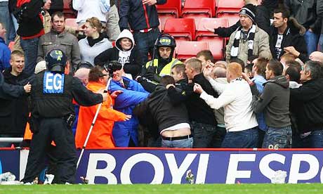 Sunderland Newcastle fans riot