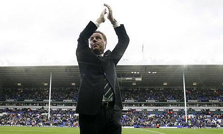 Harry Redknapp acknowledges the Tottenham Hotspur fans