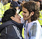 Diego Maradona and Fernando Gago