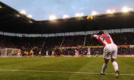 Delap with his spectacular throw in