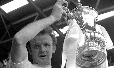 Billy Bremner lifts the FA Cup for Leeds in 1972