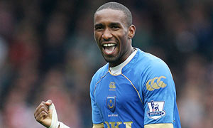 Jermain Defoe celebrates for Portsmouth