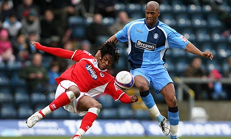Wycombe's Leon Johnson in action recently