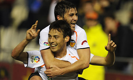 Valencia's David Silva and David Villa Photograph Diego Tuson AFP Getty 