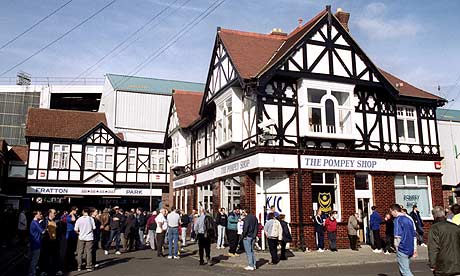 General view of the exterior of Fratton Park