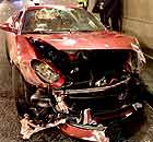 Cristiano Ronaldo's crashed Ferrari 599
