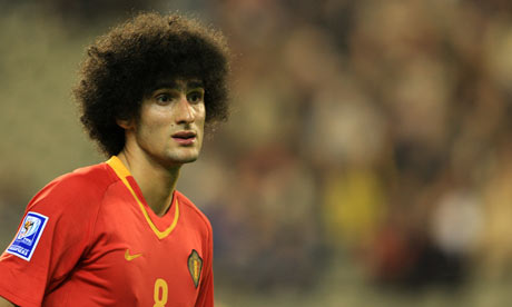 Marouane Fellaini of Everton and Belgium