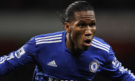 didier drogba foto. Didier Drogba celebrates after