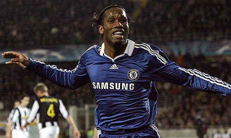 didier drogba body. Didier Drogba celebrates after