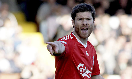 The Liverpool midfielder Xabi Alonso has said he wants to stay at Anfield