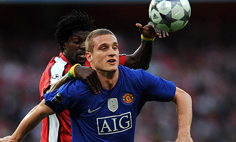 Arsenal Manchester United UEFA Nemanja Vidic Champions League
