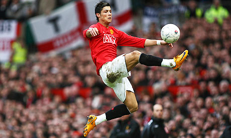 Ronaldo Playing Football on Cristiano Ronaldo Shows His Ball Control During An Fa Cup Match In
