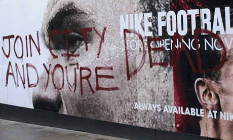 Anti Wayne Rooney Grafifti saying 'Join City and you're Dead'