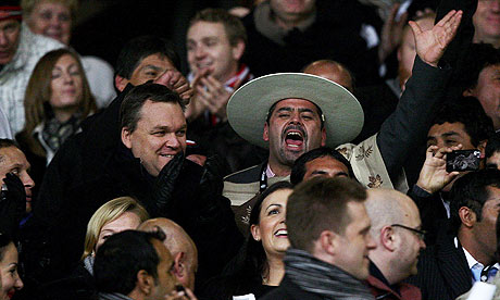 The 33 rescued Chilean miners were at Old Trafford for Manchester United's wi