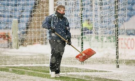 A Coventry groundsman at the Ricoh Arena