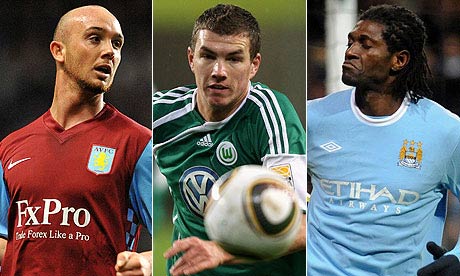 Stephen Ireland, Edin Dzeko and Emmanuel Adebayor