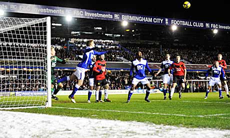 Birmingham v Manchester United in the Premier League, January 2010