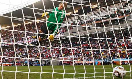 Frank Lampard's shot lands over the goal-line