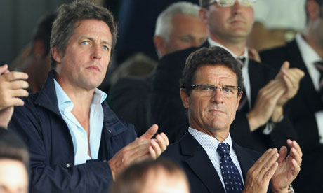 Hugh Grant and Fabio Capello