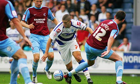 Adel Taarabt of QPR in action against Scunthorpe