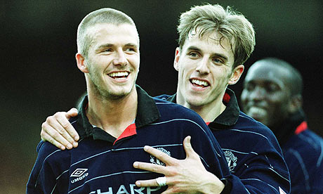 David Beckham and Phil Neville