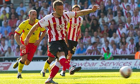 Ricky Lambert scores for Southampton