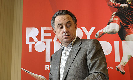 Russian Sports Minister Vitaly Mutko lea