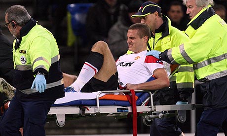 Manchester United's Nemanja Vidic set to miss rest of season after rupturing ...