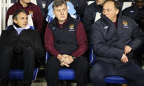 David Platt with Roberto Mancini and Brian Kidd