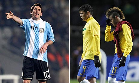 Lionel Messi, Thiago Silva and Neymar
