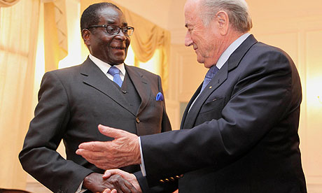 Sepp Blatter and Robert Mugabe