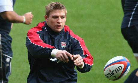 Tom Youngs in training with England