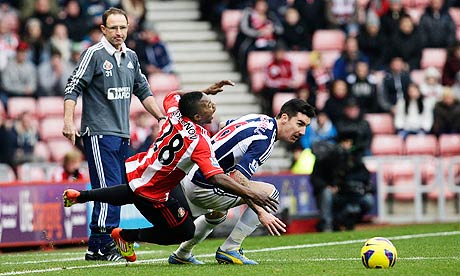 Sunderland playing West Bromwich Albion