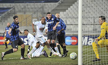 Marseille sinks Inter with late header