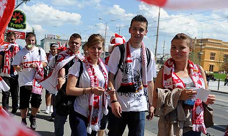 Football fans in Wroclaw