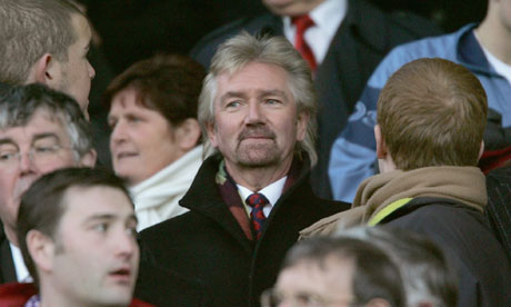 Noel Edmonds at the FA Cup third round match between Manchester United and Exeter City
