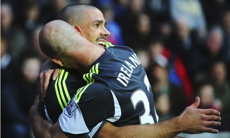 city jonathan walters stoke swansea scoring clive celebrates goal stephen ireland opening against photograph rose getty