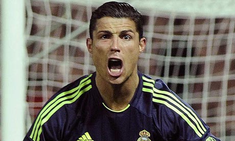 Cristiano Ronaldo looks pumped or possibly annoyed by the latest 