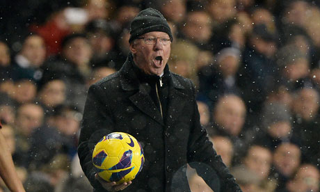 Sir Alex Ferguson during Manchester United's 1-1 draw at Tottenham Hotspur