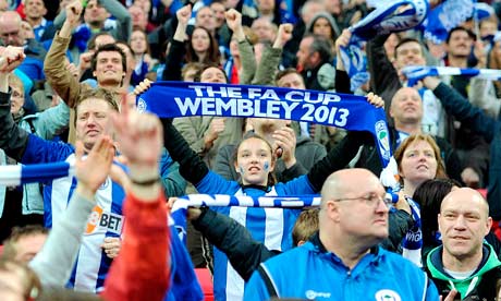 Wigan fans at FA Cup semi-final