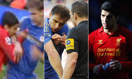 Luis Suarez and Branislav Ivanovic