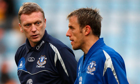 David Moyes, left, and Phil Neville